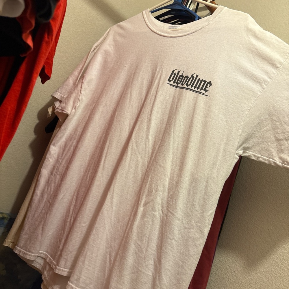 “Bloodline” Heavy Cotton White T-Shirt